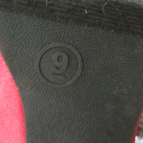 BOGO Mossimo Vibrant Red Suede High Heeled Ankle Booties Studded Embellished 9 - Picture 11 of 16